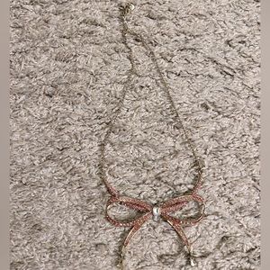 Betsey Johnson X Marie Antoinette Oversized Pink Bow Necklace